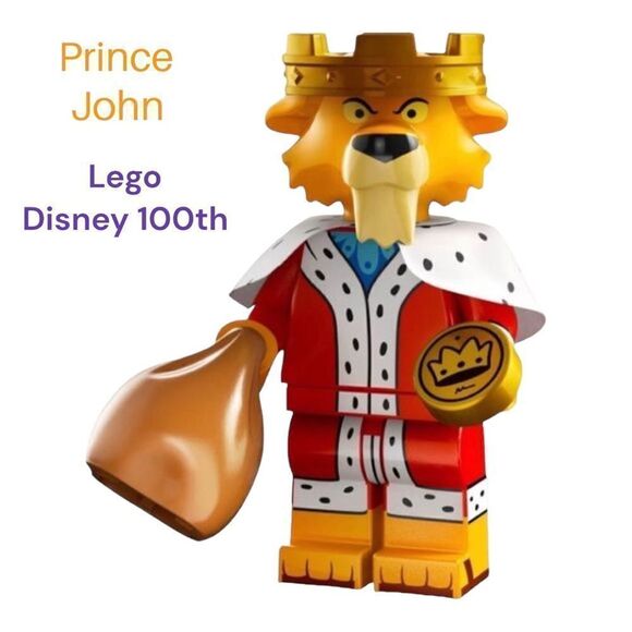 LEGO Prince John mini fig Disney 100th Year of Disney Series 2023 MINI-FIGURE - Picture 1 of 12